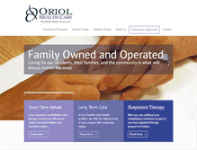 Tablet Screenshot of oriolhealthcare.com